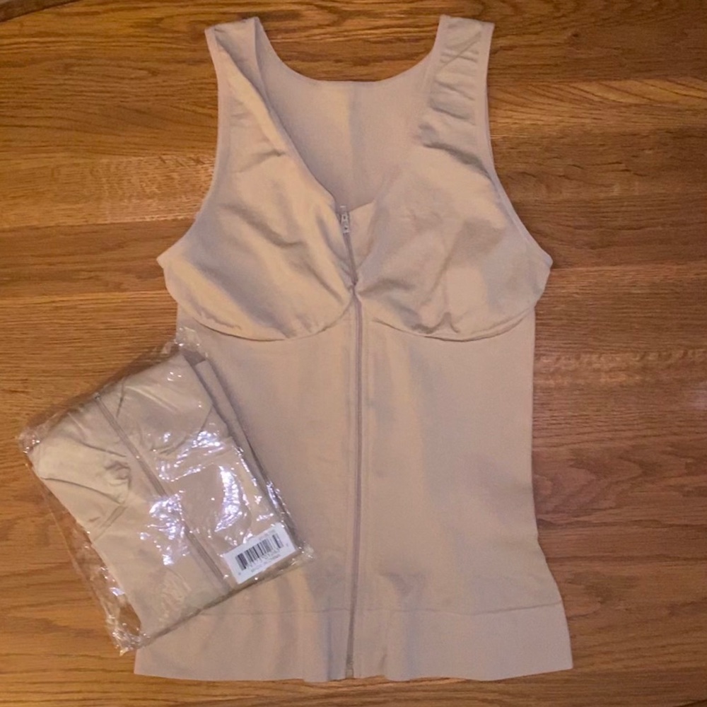 Two Zip Up Shapewear tanks